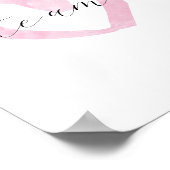 Heart Modern Deco Valentines Gift Poster Art (Ecke)