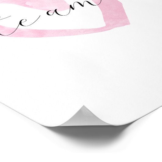 Heart Modern Deco Valentines Gift Poster Art (Ecke)