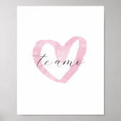 Heart Modern Deco Valentines Gift Poster Art (Vorne)