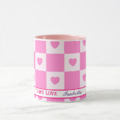 Heart Modern Pink Liebe Collection Tasse (Zentrum)
