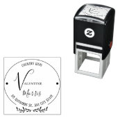 Heart Monogram Return Address Self-inking Stamp Permastempel (Beispiel)