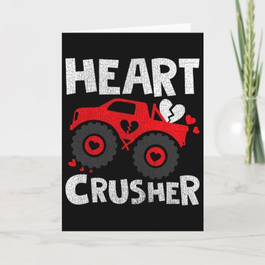 Heart Monster Truck Valentine’s Day  Karte (Vorderseite)
