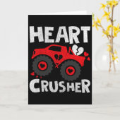 Heart Monster Truck Valentine’s Day  Karte (Gelbe Blume)