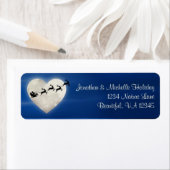 Heart Moon mit Santa und Sleigh Holiday Adresse (Insitu)