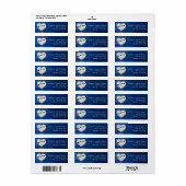 Heart Moon mit Santa und Sleigh Holiday Adresse (Vorne)