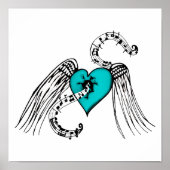Heart Music Blue Poster (Vorne)