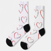 Heart Music Custom Sustainable Premium Crew Sock Socken (Linkes Detail)