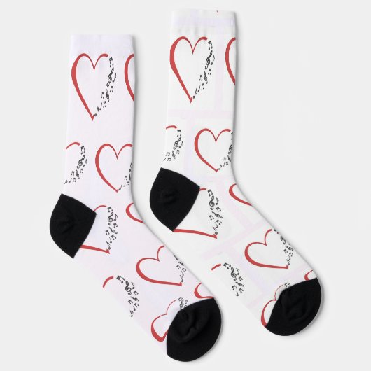 Heart Music Custom Sustainable Premium Crew Sock Socken (Rechts)