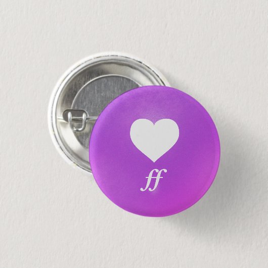 Heart Music Notation Liebe Language: Fortissimo Button (Vorne & Hinten)