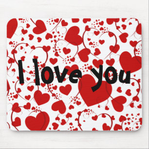 HEART Muster ART 5 + Ihr Text Mousepad