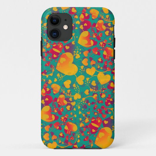 HEART-Muster - Ozeangrüne Liebe Case-Mate iPhone Hülle (Rückseite)