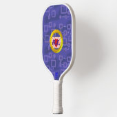 Heart Mystery Blue Tint Squares Pickleball Paddle (Links)