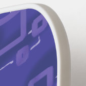 Heart Mystery Blue Tint Squares Pickleball Paddle (Linke Seite)