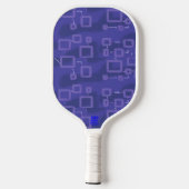 Heart Mystery Blue Tint Squares Pickleball Paddle (Rückseite)