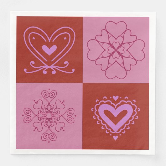 Heart Napkin Serviette (Vorderseite)