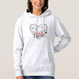 Heart Net Roses Hoodie