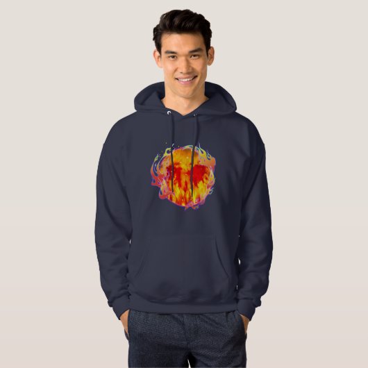 HEART NEVER ENDING FIRE HOODIE (Vorne ganz)
