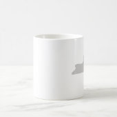 Heart New York Staat Silhouette Kaffeetasse (Mittel)