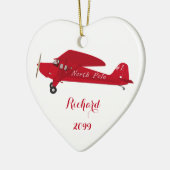 Heart North Pole Flugzeug Weihnachtsschmuck (Links)