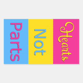 Heart not parts Pansexual Pride Sticker