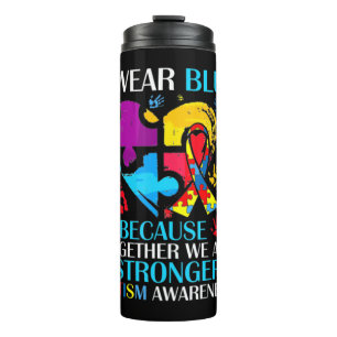 Heart novelty graphic autism products with sayings thermosbecher