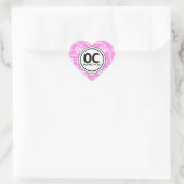 Heart OC Ocean City NJ Pink Blume Stickers (Tasche)