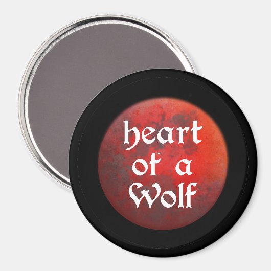 Heart of a Wolf Magnet (Vorderseite/Rückseite)