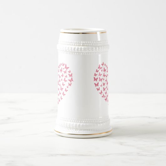 Heart of Capricious Butterflies Bierglas (Mittel)