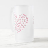 Heart of Capricious Butterflies Mattglas Bierglas (Vorderseite Links)