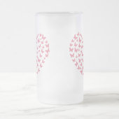 Heart of Capricious Butterflies Mattglas Bierglas (Mittel)