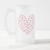 Heart of Capricious Butterflies Mattglas Bierglas (Links)