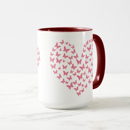 Heart of Capricious Butterflies Tasse (VorderseiteRechts)
