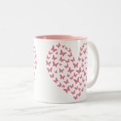 Heart of Capricious Butterflies Zweifarbige Tasse (VorderseiteRechts)