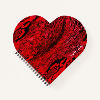 Heart of Chaos – Infinite Red Spiral Notizblock