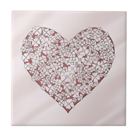 Heart of Flowers Decorative Tile Fliese (Vorderseite)