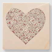 Heart of Flowers Stone Coaster Steinuntersetzer (Vorderseite)