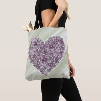 Heart of Flowers Tote Tasche