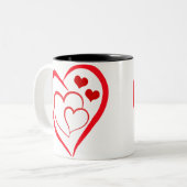 Heart of Hearts Mug Zweifarbige Tasse (Vorderseite Links)