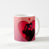 Heart Of Love-Romantic Coupe Holding Hands Design Kaffeetasse (VorderseiteRechts)