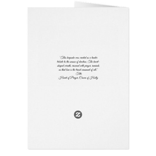 Heart of Prayer, Crown of Holly Card (Hinten)