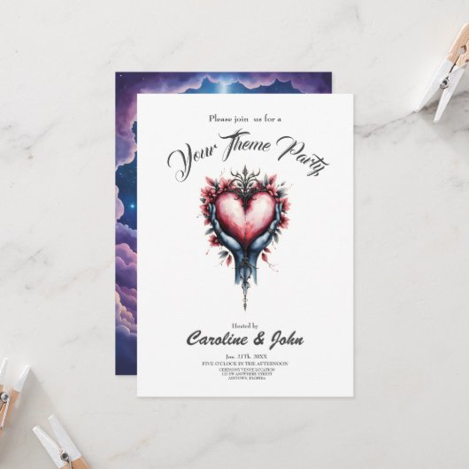 Heart of Quiet Magic. Einladung (Vorderseite/Rückseite Beispiel)