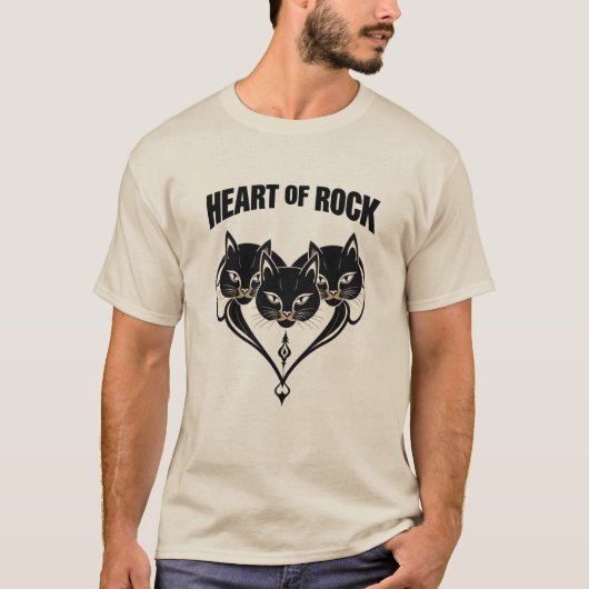 Heart of Rock – Triple Cat Power T-Shirt (Vorderseite)