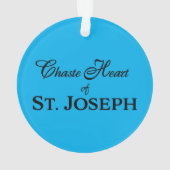 Heart of St. Joseph: Stainted Glass Version Ornament (Rückseite)