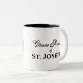 Heart of St. Joseph: Stainted Glass Version Zweifarbige Tasse (VorderseiteRechts)