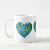 Heart of the Earth Wird Earth Day Design Kaffeetasse (Links)