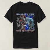 Heart Of Wolf Soul Of A Dragon Cool dragon wolf T-Shirt (Design vorne)