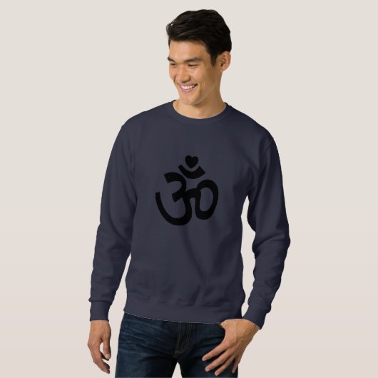 Heart Om Sign - Yoga Sweatshirt für Männer (Vorne ganz)