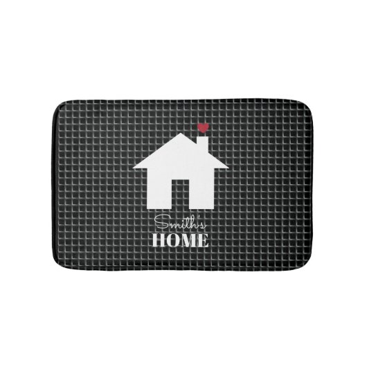 Heart on a House Doormat Badematte (Vorderseite)