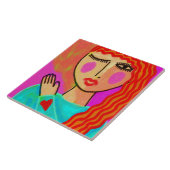 Heart on Her Sleeve Ceramic Tile Fliese (Seite)