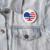 Heart on the USA - For real Americans! Button (Beispiel)